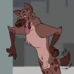  1:1 absurd_res ajfurryadoptables all_dogs_go_to_heaven anthro balls don_bluth flaccid foreskin genitals hi_res hyaenid male mammal nude penis solo spotted_hyena 