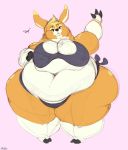  anthro belly big_belly big_breasts big_butt breasts butt cervid female garuda_six gesture hi_res huge_breasts huge_butt huge_thighs mammal obese obese_anthro obese_female overweight overweight_anthro overweight_female simple_background solo thick_thighs waving 
