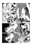  ambiguous_gender belt black_background bodily_fluids border bottomwear canid canine cheek_tuft claws clenched_teeth clothing comic digitigrade dusk_lycanroc eyes_closed facial_tuft fangs feral finger_claws forced forced_transformation fur fur_growth greyscale growth hi_res human human_to_feral lycanroc mammal monochrome nintendo open_mouth pok&eacute;mon pok&eacute;mon_(species) quadruped saliva sequence shirt shorts simple_background snout snout_growth solo species_transformation teeth toe_claws topwear torn_bottomwear torn_clothing torn_shirt torn_shoes torn_shorts torn_topwear toshabi transformation transformation_sequence tuft video_games white_border 