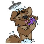 1:1 alpha_channel bubble censored eyes_closed male matt_riskely nude showering smile solo sponge tinydeerguy tongue tongue_out water 