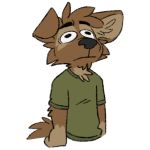  1:1 alpha_channel canid canine canis clothing domestic_dog green_clothing green_shirt green_topwear male mammal matt_riskely shirt solo t-shirt tinydeerguy topwear 