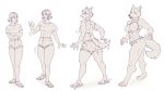  2020 abs anthro barefoot bottomwear breast_expansion breasts butt canid clothing crossed_arms expansion female growth hair human human_to_anthro looking_back mammal muscle_growth muscular muscular_female nipples open_mouth pinklepickle sequence shirt short_hair shorts solo species_transformation standing surprise tail_growth topwear transformation 