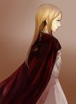  bechica blonde_hair braid cape dress female final_fantasy final_fantasy_tactics gradient gradient_background long_hair ovelia_atkascha single_braid solo 