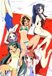  :d ;d absurdres all_fours armpits asahina_mikuru asakura_ryouko barefoot bikini bikini_tan breasts brown_hair cleavage highres kadowaki_satoshi large_breasts long_hair lying medium_breasts megami mole mole_on_breast multiple_girls nagato_yuki on_back one-piece_tan one_eye_closed open_mouth reclining scan short_hair side-tie_bikini slingshot_swimsuit small_breasts smile striped striped_bikini suzumiya_haruhi suzumiya_haruhi_no_yuuutsu swimsuit tan tanline tsuruya very_long_hair 