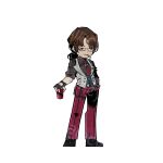  1boy ba_yun_qi beard_stubble black_shirt black_shoes brown_eyes brown_hair buttons can chinese_commentary closed_mouth collared_shirt commentary_request cosplay facial_hair full_body gallagher_(honkai:_star_rail) gallagher_(honkai:_star_rail)_(cosplay) glasses gregor_(project_moon) holding holding_can honkai:_star_rail honkai_(series) lapels limbus_company necktie open_clothes open_vest pants parody pink_necktie pink_pants project_moon rectangular_eyewear shirt shoes simple_background solo stubble style_parody unbuttoned vest white_background white_vest 