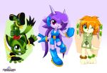 3_toes anklet anthro aquatic aquatic_dragon arung98 barefoot basset_hound belt black_clothing black_gloves black_handwear black_nose blue_boots blue_bottomwear blue_clothing blue_footwear blue_gloves blue_handwear blue_shorts boots bottomwear canid canine canis carol_tea clothing domestic_dog dragon eyelashes feet felid feline felis female fingerless_gloves footwear freedom_planet fur galaxytrail gloves green_anklet green_body green_bottomwear green_clothing green_eyes green_fur green_shorts group hair handwear horn hunting_dog jewelry leotard long_hair mammal milla_basset mythological_creature mythological_scalie mythology one_eye_closed orange_anklet orange_hair paws pink_eyes plantigrade purple_hair sash_lilac scalie scent_hound shoes short_hair shorts striped_body striped_fur stripes sweater toes topwear trio twintails_(hairstyle) white_body white_fur wildcat
