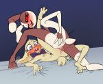 2026 3_toes 5_fingers anthro anthro_on_anthro anus areola bed biped bodily_fluids bow_tie breasts brown_body brown_fur brown_nose brown_whiskers buckteeth butt clitoral clitoral_rubbing crooked_whiskers curling_toes dated drooling duo eyelashes feet female female/female female_anthro fingers flexible floppy_ears fur furniture genital_fluids genitals grabbing_sheets hi_res humanoid_genitalia humanoid_hands humanoid_vulva intraspecies kneeling lagomorph leporid lop_ears lying mammal molly_(roommates) motion_lines multicolored_body multicolored_fur nipples nude nude_anthro nude_female on_back on_bed on_one_knee one_eye_closed open_mouth pink_areola pink_nipples pink_tongue plantigrade pupils purple_bow_tie purple_eyes rabbit red_eyes ribs roommates:motha saliva saliva_on_face sex signature skinny skinny_anthro skinny_female slit_pupils small_breasts soles soulcentinel sweat sweaty_face tail teeth thrusting toes tongue tribadism two_tone_body two_tone_fur vaginal vaginal_fluids vaginal_fluids_on_vulva vanny_(soulcentinel) vulva whiskers white_body white_fur yellow_areola yellow_body yellow_ears yellow_fur yellow_inner_ear yellow_nipples yellow_nose yellow_tail