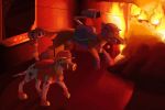 2017 3:2 armor backpack black_collar black_spots blue_boots blue_clothing blue_footwear blue_helmet blue_topwear blue_vest boots brown_body brown_fur canid canine canis chase_(paw_patrol) clothing collar dalmatian domestic_dog duo echoingsky feral fire firefighter_helmet footwear fur gas_mask german_shepherd headgear helmet herding_dog male mammal markings marshall_(paw_patrol) mask nickelodeon pastoral_dog paw_patrol quadruped red_boots red_clothing red_footwear red_helmet red_topwear red_vest shoes spin_master spots spotted_body spotted_fur tan_body tan_fur topwear vest visor_helmet white_body white_fur yellow_collar
