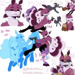 1:1 absurd_res ambiguous/ambiguous ambiguous_gender antennae_(anatomy) anthro arthropod bag bandage bandaged_arm black_body black_fur blood bodily_fluids canid canine casualties:_unknown chik_(gunsawian) colored_blood compound_eyes crying dialogue digitigrade duo elder_thornback_(casualities:_unknown) english_text expie_(gunsawian) fluffy fluffy_tail flying fur gunsawian hi_res holding_object holding_weapon insect insect_legs insect_wings jumping lepidopteran lepidopteran_wings mammal moth multicolored_body neck_tuft one_eye_closed purple_body purple_fur simple_background smile spikes spikes_(anatomy) stealing sulphie tail tears text torn_wing tuft two_tone_body unusual_blood unusual_bodily_fluids weapon wings wink wounded yellow_blood