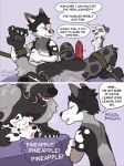 absurd_res andromorph andromorph/male anthro arms_tied asking_to_stop bed begging_to_stop bodily_fluids bound brat_taming breath canid canine canis collar comic crossed_arms cuffs_(restraint)_only dalmatian dialogue domestic_dog drooling english_text erection eyes_closed floppy_ears forced frogtied from_behind_position furniture genitals group hi_res husky hyena ignoring_safeword intersex intersex/male inviting knot knotted_penis legs_tied leo_(goatytobi) lesson lying male mammal marshal_(goatytobi) nordic_sled_dog nude on_back on_front onomatopoeia panting penetration penis pinned questionable_consent rape requesting restraints safeword_use saliva saliva_string service_top sex sex_request size_difference smug_face sound_effects speech_bubble spitz spotted_hyena spread_legs spreading text trans_(lore) trans_man_(lore) trio voyeur vrek yeenngoat