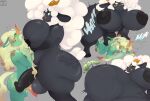 abdominal_bulge all_fours anal anal_penetration animal_genitalia anthro areola balls big_balls big_breasts big_butt big_penis black_areola black_body black_nipples black_penis blonde_hair blush bovid breasts breath butt butt_grab caprine dominant dragon duo durg_(artist) equine_genitalia eyewear fan_character from_behind_position genitals glasses glistening glistening_body green_body green_eyes gynomorph gynomorph/male gynomorph_penetrating hair hand_on_butt hi_res hooves horn huge_balls huge_breasts huge_butt intersex intersex/male intersex_penetrating kirin larger_dom larger_gynomorph larger_intersex male male_penetrated mammal mythological_creature mythological_scalie mythology nipples onomatopoeia penetration penis red_eyes rumbling_stomach scales scalie sequence sex sheep size_difference slightly_chubby smaller_male smug_face sound_effects spots text third-party_edit tongue tongue_out unnamed_sheep_(prisma) vore wearing_glasses wool_hair yellow_horn yellow_sclera