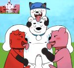 2026 alternate_species ambiguous_gender animate_inanimate anthro armpit_tuft artist_name balls battle_for_dream_island bear black_arms black_nose blocky_(bfdi) canid canine canis chest_lick clothing collar collar_only domestic_dog eraser_(bfdi) erection eyes_closed fur furrification genitals group hat hat_only head_lick headgear headgear_only headwear headwear_only hi_res humanoid_genitalia humanoid_penis male male/ambiguous male/male mammal mostly_nude nipples nude nude_ambiguous nude_anthro nude_male object_shows ohmygoditguppy open_mouth overweight overweight_anthro overweight_male pen_(bfdi) penis pink_body pink_fur pink_penis polar_bear red_body red_fur red_penis redraw sideways_hat size_difference snowball_(bfdi) text tongue ursine white_body white_fur white_penis
