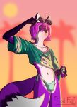 bangs beverage beverage_can bikini bikini_bottom bikini_bulge bikini_thong bikini_top canid canine clothing crop_top dipstick_tail eyewear eyewear_on_head femboy fox fur glasses glasses_on_head gloves_(marking) grand_theft_auto gta_vi_cover_girl hair hi_res leg_markings looking_at_viewer mammal markings pink_body pink_fur pink_hair rockstar_games seductive shirt socks_(marking) soda sodifox sunglasses sunglasses_lift sunglasses_on_face sunglasses_on_head swimwear t-shirt t-shirt_design tail tail_markings topwear two-piece_swimsuit wearing_sunglasses