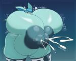 2026 5:4 absurd_res anthro anthrofied areola artist_name big_breasts blue_areola blue_body blue_eyes blue_hair blue_nipples bodily_fluids breast_expansion breast_milking breasts clothing colored digital_media_(artwork) eeveelution english_text expansion female female_anthro generation_4_pokemon glaceon hair hand_on_breast hi_res huge_breasts hyper hyper_breasts lactating legwear nintendo nipples pokemon pokemon_(species) shaded solo stockings text thick_thighs wide_hips zegorav