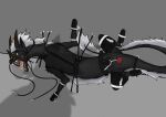 absurd_res ambiguous_fluids anal anal_penetration bdsm belt black_body black_fur bodily_fluids bondage bound claws clothing collar cuff_(restraint) digital_media_(artwork) dragon drooling eastern_dragon erection feral fluffy fluffy_tail footwear fur gag handcuffs harness hi_res horn male male_penetrated mammal mane metal_cuffs mythological_creature mythological_scalie mythology nude open_mouth penetration plug plug_(sex_toy) prison restraints ring_gag saliva scalie sex_toy shackles simple_background solo submissive superplus tail teeth tongue tongue_out tuft white_body white_fur