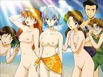  asuka_langley_sohryu hikari_horaki kensuke_aida neon_genesis_evangelion rei_ayanami shinji_ikari toji_suzuhara 