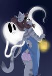 absurd_res anthro assisted_exposure blush bra_strap butt butt_shot clothed clothing clothing_lift domestic_cat dress dress_lift duo exposed_panties eyewear felid feline felis female floofflebutt furgonomic_dress furgonomic_underwear furgonomics ghost glasses hello_kitty_bra hello_kitty_panties hi_res lamp lantern looking_back mammal neko-lauren panties panty_shot rear_view sanrio spirit standing tail_strap underwear wearing_glasses