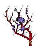 abnormality_(project_moon) ambiguous_gender big_ears big_nose black_eyes blood blue_body blue_skin bodily_fluids bone death discord_(app) dismembered dismemberment duo elemental_creature eryx03 flora_fauna gore hate_art leaf lobotomy_corporation looking_at_viewer multi_eye plant project_moon purple_body purple_skin red_body red_skin simple_background square_head the_burrowing_heaven treant tree unknown_species white_background wumpus_(discord) yellow_sclera