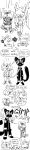 absurd_res ambiguous_gender anthro asbestos_(wahlgo) beaver big_glasses bishop_(wahlgo) black_and_white canid canine dialogue english_text eyewear female gimp_suit glasses group hi_res leash lemur long_image mammal mephitid monochrome primate public public_exposure robot_(wahlgo) rodent skunk street strepsirrhine tall_image text wahlgo walking zelda_(wahlgo)