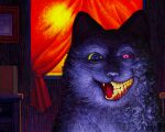 2026 :3 ambiguous_feral ambiguous_gender black_body black_fur body_horror book bust_portrait cabinet colored creepypasta cursed_image curtains curtains_open deltarune detailed digital_media_(artwork) digital_painting_(artwork) domestic_cat fangs felid feline felis feral friend_(deltarune) fur grin grinning_at_viewer heterochromia hi_res horror_(theme) humanoid_teeth inside looking_at_viewer mammal messy_fur name_is_less nightmare_fuel open_mouth open_smile painting_(artwork) picture_frame pink_eyes portrait pupils shaded smile smiling_at_viewer solo teeth thousand_yard_stare undertale_(series) unusual_mouth unusual_teeth whiskers window yellow_sclera