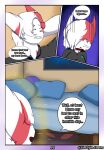 absurd_res anthro comic dialogue duo english_text eyes_closed female feral generation_1_pokemon generation_3_pokemon gengar hi_res male male/female night nintendo pokemon pokemon_(species) solo text tired vool_jin_cortes zangoose zenny_the_zangoose