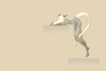  3:2 absurd_res anthro athletic athletic_anthro athletic_female bored bored_expression didelphid female hi_res mammal marsupial nude oscaropossum rose_(oscaropossum) simple_background simple_shading solo tattoo tattoo_on_legs wallpaper 