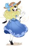  absurd_res anthro blue_clothing blue_dress clothed clothing domestic_pig dress female hi_res mammal solo spookystarii spot_pig suid suina sus_(pig) trixie 