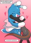  &lt;3 after_sex bodily_fluids brionne comic cum cum_in_pussy cum_inside dialogue duo english_text excuses eyes_closed female genital_fluids hi_res hug interspecies male male/female nintendo not_a_furfag pink_background pok&eacute;mon pok&eacute;mon_(species) reminiscing romantic salandit simple_background smile text video_games 