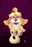  2020 ahegao animal_crossing anthro anus breasts canid canine canis collar collar_only domestic_dog egg_vibrator female fixed_toy fixed_vibrator fur hand_behind_head hi_res isabelle_(animal_crossing) looking_pleasured lying mammal masturbation newd nintendo nipples nude on_back one_leg_up pussy_tape raised_leg sex_toy shih_tzu short_stack solo tongue tongue_out toy_dog vaginal vaginal_masturbation vibrator video_games yellow_body yellow_fur 