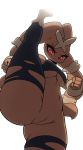  anthro breasts female flexible genitals hi_res looking_at_viewer mega_evolution mega_lopunny navel nintendo one_leg_up pinkcappachino pok&eacute;mon pok&eacute;mon_(species) pussy raised_leg solo splits spread_legs spreading vertical_splits video_games 