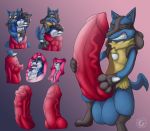  anthro big_penis canid cock_transformation cock_vore duo genitals huge_penis hyper hyper_genitalia hyper_penis lucario male mammal nintendo penile penis pok&eacute;mon pok&eacute;mon_(species) roco transformation video_games vore 