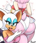  amy_rose anthro big_breasts big_butt bmayyneart breasts butt butt_grab chiropteran clothing duo eulipotyphlan female female/female hand_on_butt hedgehog hi_res mammal open_mouth rouge_the_bat sonic_the_hedgehog_(series) teal_eyes tongue tongue_out underwear 