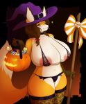  absurd_res amber_eyes anthro big_breasts bra breasts broom brown_hair candy canid canine clothed clothing female food fox fruit fur hair halloween hat headgear headwear hi_res holidays huge_breasts legwear lingerie looking_at_viewer mammal multicolored_body multicolored_fur one_eye_closed orange_body orange_fur panties plant pumpkin ranara simple_background skimpy slightly_chubby smaller_version_at_source solo star stockings thick_thighs thigh_highs translucent translucent_clothing two_tone_body two_tone_fur underwear white_body white_fur wink witch_hat 