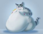  2020 abdominal_bulge anthro belly blush breasts ear_markings ear_piercing facial_markings female fur hair head_markings lips lombax looking_down mammal markings morbidly_obese morbidly_obese_anthro morbidly_obese_female nipples obese obese_anthro obese_female overweight overweight_anthro overweight_female paradoxinhead piercing pink_nose purple_body purple_fur ratchet_and_clank rift_apart_lombax sitting solo sony_corporation sony_interactive_entertainment tail_markings video_games 