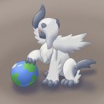  1:1 absol ambiguous_gender animate_inanimate ball balloon-quilava beach_ball black_horn earth hand_on_object hexatoy hi_res horn inflatable living_inflatable mega_absol mega_evolution nintendo nozzle planet pok&eacute;mon pok&eacute;mon_(species) pool_toy printed_eyes rubber solo video_games white_body 