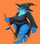  amphibian anthro belly big_breasts big_butt breasts broom butt chubby_female clothed clothing digital_media_(artwork) dildo female frog goopyarts halloween hat headgear headwear hi_res holidays huge_breasts magic_user overweight overweight_anthro remi_(fursona) sex_toy simple_background slightly_chubby smile solo thick_thighs wide_hips witch witch_hat 