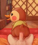  anatid animal_crossing animal_genitalia anseriform anthro avian bed bird blush bottomless butt cloaca cloacal cloacal_penetration clothed clothing duck duo female female_on_top female_penetrated furniture genitals half-closed_eyes hi_res human inside kakithefox looking_pleasured male male/female male_on_bottom male_penetrating male_penetrating_female mammal molly_(animal_crossing) narrowed_eyes nintendo on_bed on_bottom on_top penetration penis reverse_cowgirl_position sex solo_focus video_games 
