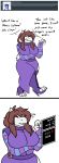  alternate_species anthro big_breasts boss_monster bovid breasts brown_hair caprine clothed clothing comic english_text female footwear fur goat hair hi_res high_heels horn huge_breasts long_ears mammal protagonist_(undertale) ring robertge shoes simple_background solo text undertale video_games white_background white_body white_fur 
