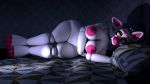  16:9 2020 3d_(artwork) 4k absurd_res bed bedroom canid canine digital_media_(artwork) female five_nights_at_freddy&#039;s five_nights_at_freddy&#039;s_2 fox funtime_foxy_(fnaf) furniture geometryboymejia hi_res machine mammal mangle_(fnaf) nipples nude robot solo video_games widescreen 