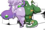  &lt;3 &lt;3_eyes 3:2 absurd_res big_breasts big_butt big_tail breasts butt dragon eyelashes female female/female goodra hi_res huge_breasts huge_butt hyper hyper_breasts lips lipstick long_tail makeup markings mop_(artist) nintendo pink_eyes pok&eacute;mon pok&eacute;mon_(species) reptile scalie serperior slightly_chubby snake thick_lips video_games 