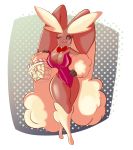  basket big_breasts bow_tie breasts bunny_costume cleavage clothed clothing costume egg female hand_on_hip hi_res leotard looking_at_viewer lopunny nintendo one_eye_closed pok&eacute;mon pok&eacute;mon_(species) solo solratic thick_thighs video_games wink 