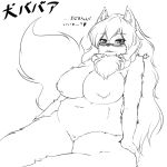  &lt;3 1:1 anthro big_breasts black_nose blush breasts canid canine canis chest_tuft dialogue domestic_dog eyewear female fluffy front_view fur glasses hair hi_res huge_breasts japanese_text kemono long_hair looking_at_viewer mammal mature_female monochrome monotone_body monotone_fur monotone_hair naturally_censored navel nipple_tuft nude overweight overweight_anthro overweight_female sitting solo text thick_thighs translated tuft white_body white_fur white_hair yus-ts 
