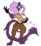  anthro chest_tuft clothing female fifi_la_fume fingerless_gloves gloves hair hair_over_eye handwear mammal mephitid one_eye_obstructed skunk solo solratic tiny_toon_adventures tuft warner_brothers 