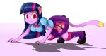  2016 animal_humanoid breasts cat_humanoid claws clothed clothing equestria_girls felid felid_humanoid feline feline_humanoid female footwear hasbro humanoid mammal mammal_humanoid my_little_pony pupils red_eyes shadow simple_background slit_pupils smile smiling_at_viewer solo the-butcher-x twilight_sparkle_(eg) 