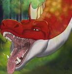  bodily_fluids dragon forest hi_res mouth_shot outside portrait saliva teeth tongue tree wolfywetfurr_(artist) 