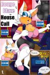 2:3 absurd_res anthro big_breasts blush bodily_fluids breasts butt chiropteran clothed clothing comic english_text exercise female hi_res mammal presenting presenting_hindquarters rouge_the_bat solo sonic_the_hedgehog_(series) sweat text tinydevilhorns 