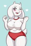  anthro big_breasts blush boss_monster bovid breasts caprine clothing curvy_figure female goat hi_res huitu_c mammal sheep smile thick_thighs toriel undertale video_games voluptuous 