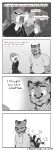  absurd_res angry anthro black_and_white canisfidelis clothed clothing comic duo english_text felid hi_res hitting hoodie humor lizard male male/male mammal monochrome okami_(canisfidelis) pantherine reptile scalie text tiger topwear vrock 