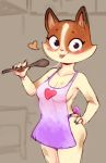  &lt;3 2020 anthro apron apron_only blush bodily_fluids clothing dbaru domestic_cat felid feline felis female here&#039;s_the_plan kat_(here&#039;s_the_plan) mammal mostly_nude saliva saliva_string solo tongue tongue_out 