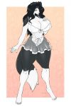  anthro big_breasts black_body black_fur black_hair border_collie breasts camel_toe canid canine canis clothed clothing collie collie_(mal-and-collie) digitigrade dipstick_tail domestic_dog female fluffy fluffy_tail fur hair half-closed_eyes herding_dog hi_res huge_breasts kiwipotato mammal multicolored_tail narrowed_eyes nightgown nipple_outline panties pastoral_dog sheepdog skimpy smile solo standing thick_thighs translucent translucent_clothing underwear white_body white_fur wide_hips yellow_eyes 